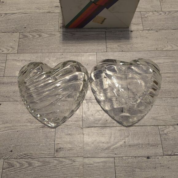 VINTAGE Jeannette Glass CRYSTAL CURIOS THE HEART Trinket Candy Dish Keepsakes - Picture 6 of 11